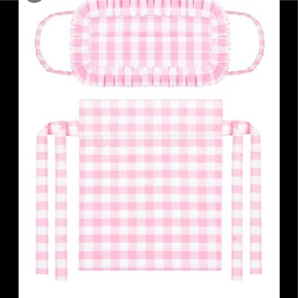 The Vampire’s Wife Pink White Gingham Mask